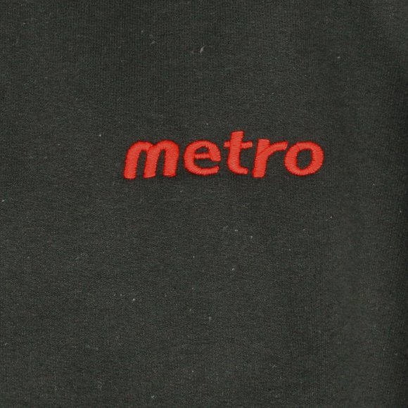 METRO Grocery Store Employee Uniform Black Sweatshirt Shirt Size S Small - Picture 4 of 9